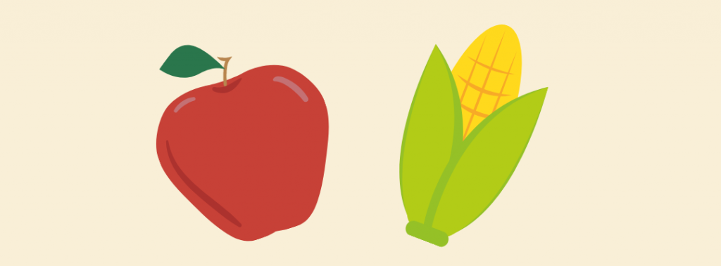 apple and corn