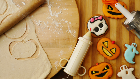 halloween baking materials