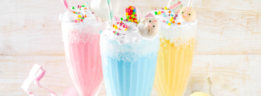 easter themed milkshakes