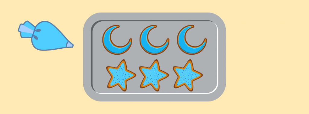 stars and moon shaped cookies