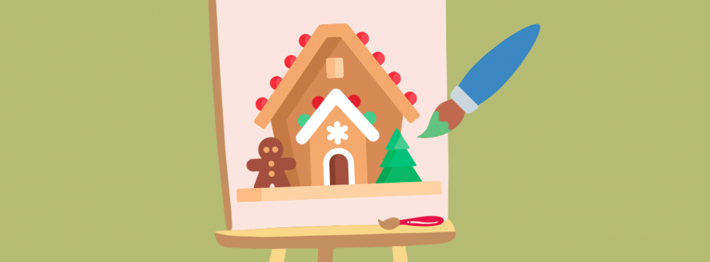 GINGERBREAD HOUSE PAINTING