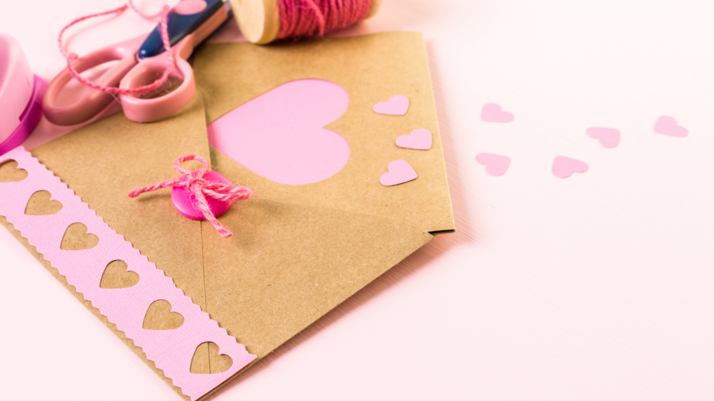 valentine card craft materials