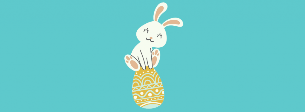 bunny on easter egg