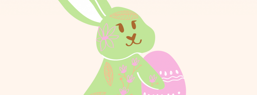 bunny with easter egg