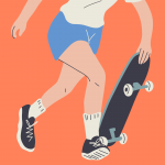 girl skateboarding